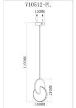 Светильник подвесной светодиодный Moderli V10512-PL Mesa