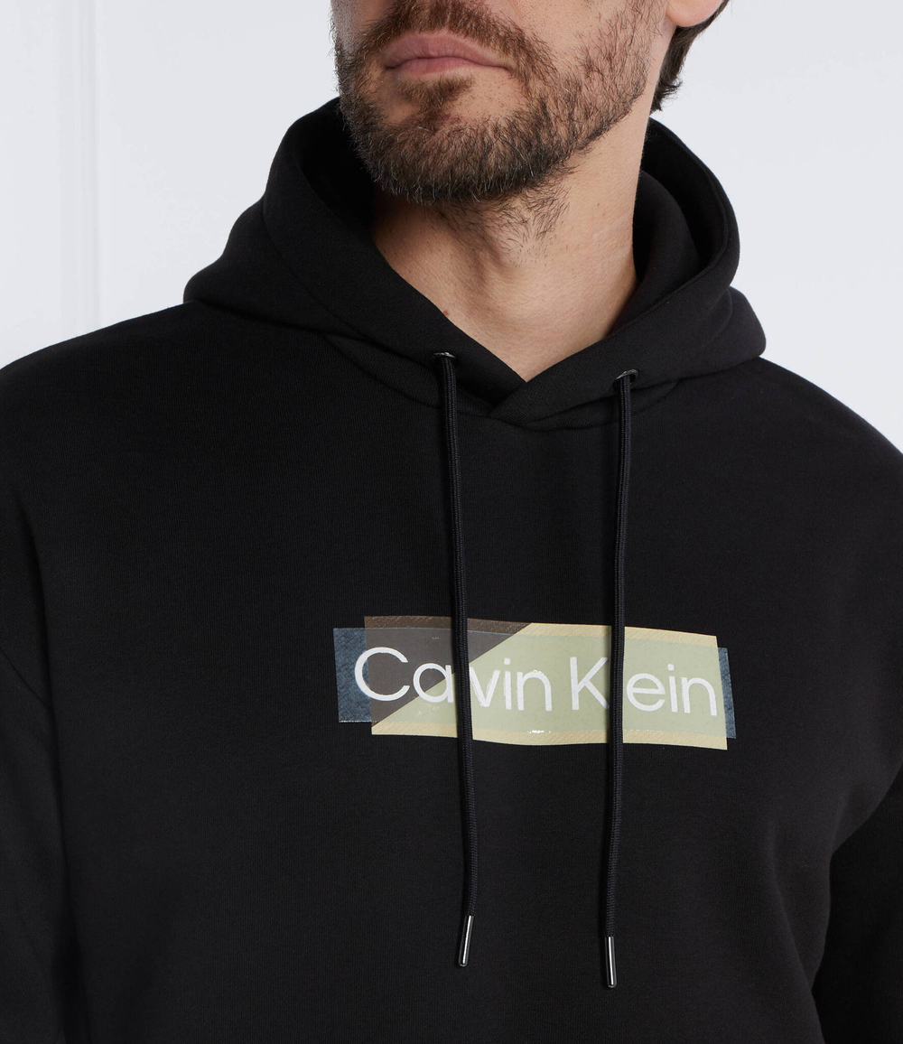 Худи LAYERED GEL LOGO HOODIE Calvin Klein - черный(K10K111820)