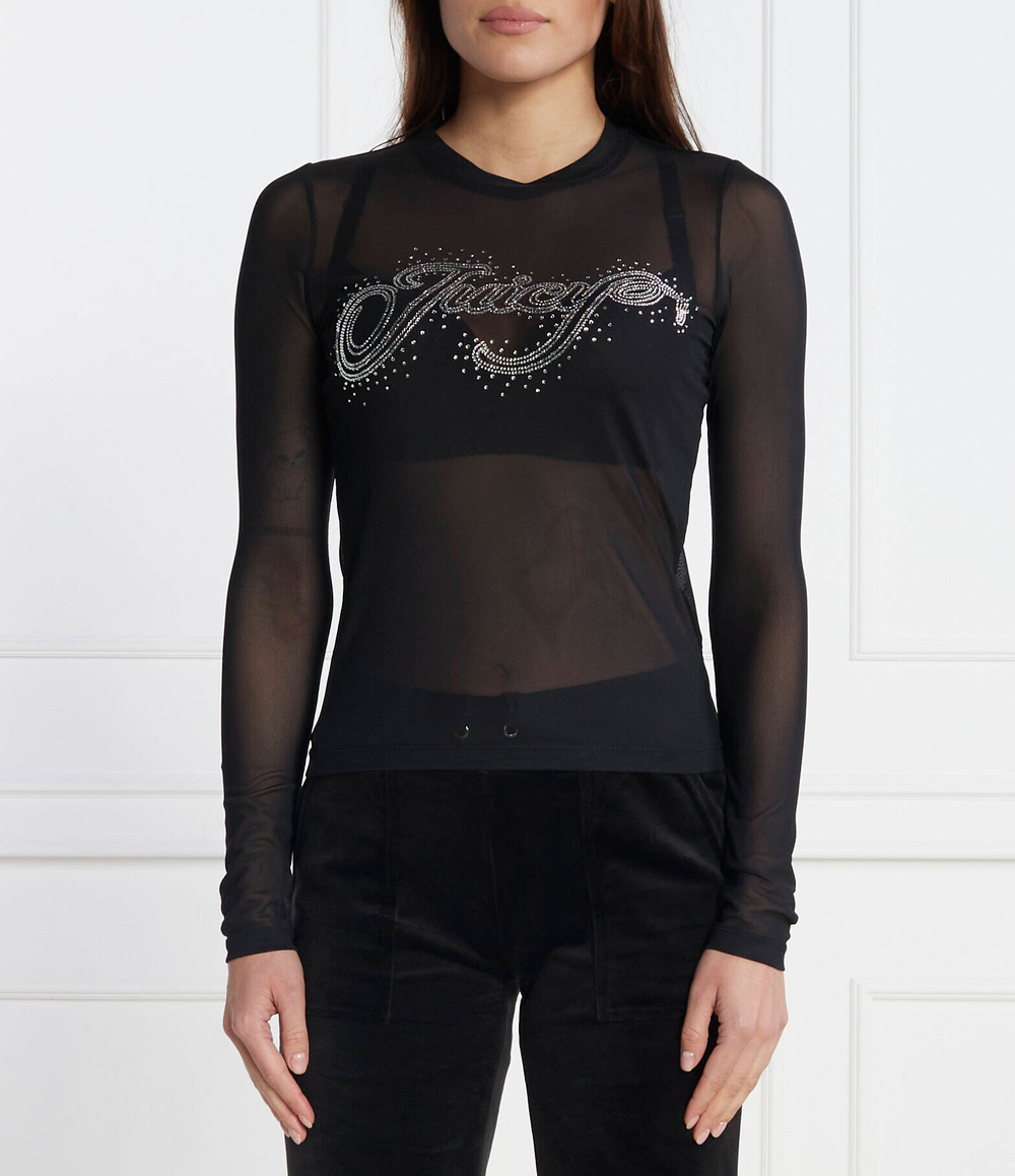 Блузка RAHEEM SCATTER DIAMANTE LS Juicy Couture - черный(JCBCT223806)