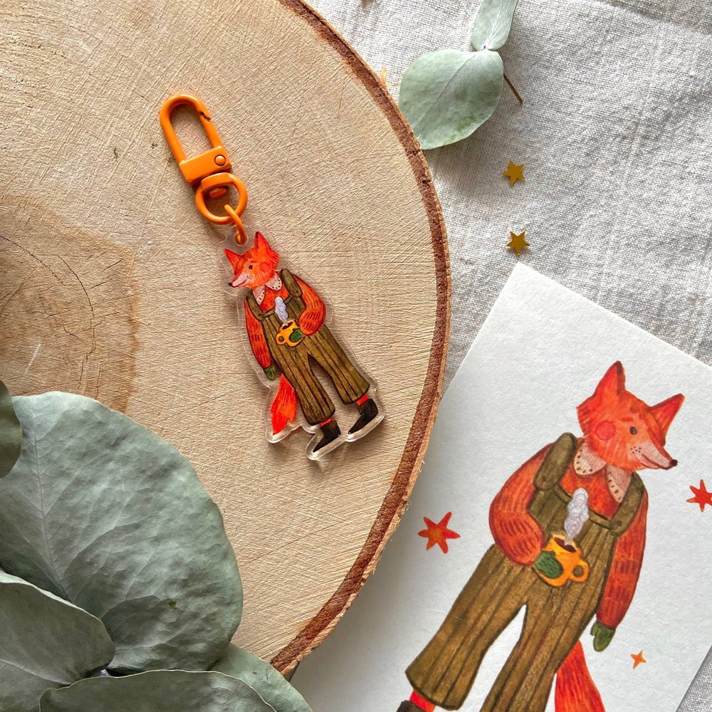 брелок «лисёнок» 🦊🧡