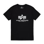 Футболка Alpha Industries Basic Big Logo Black (Чёрная)