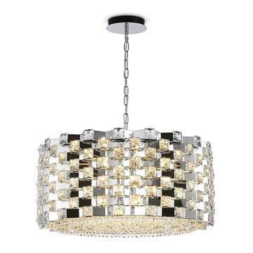 Подвесная люстра с хрусталем 18*E14 LH41006 хром/прозрачный High Light Crystal Ambrella