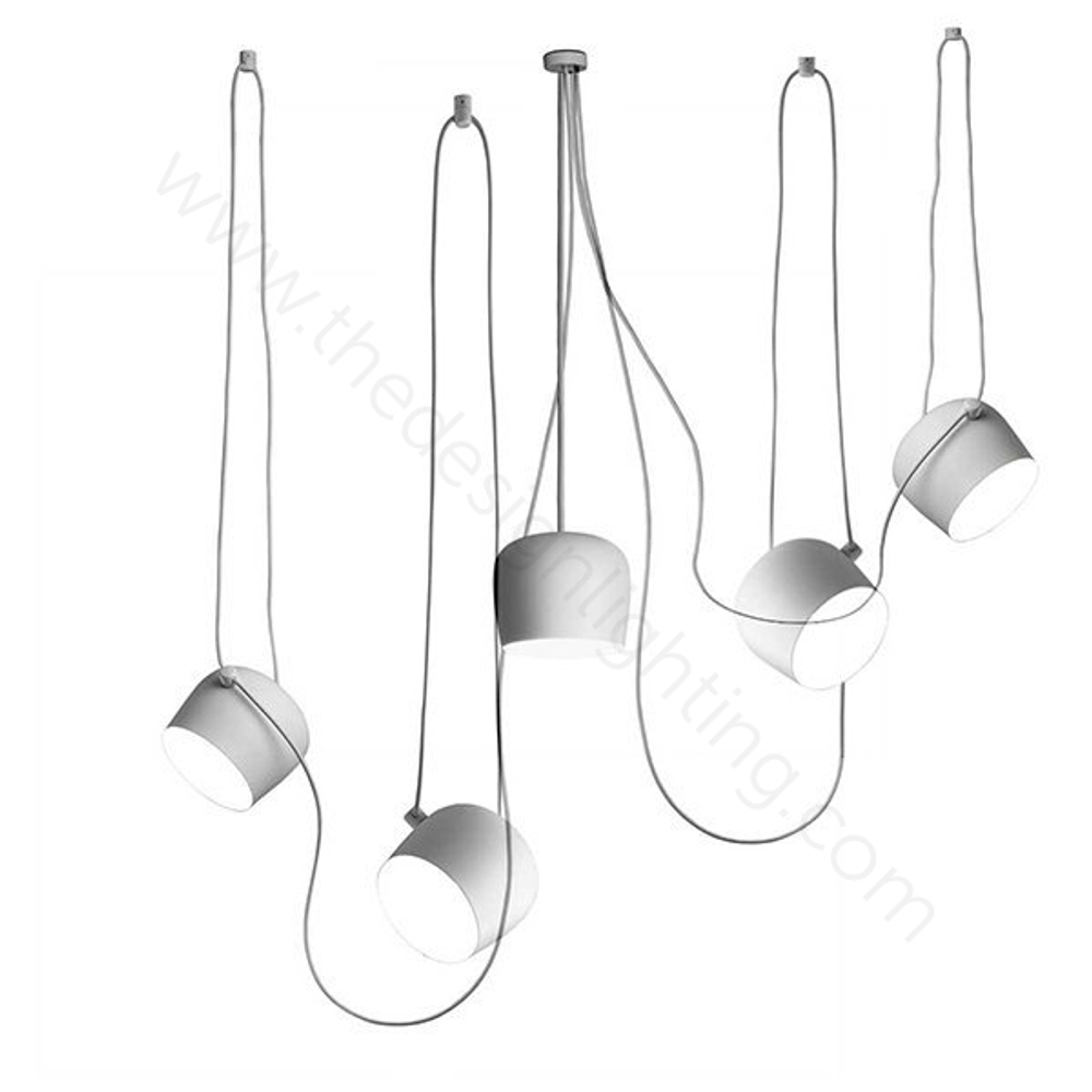 Pendant design lamp  AIM by Flos (5 lampshades,  White)