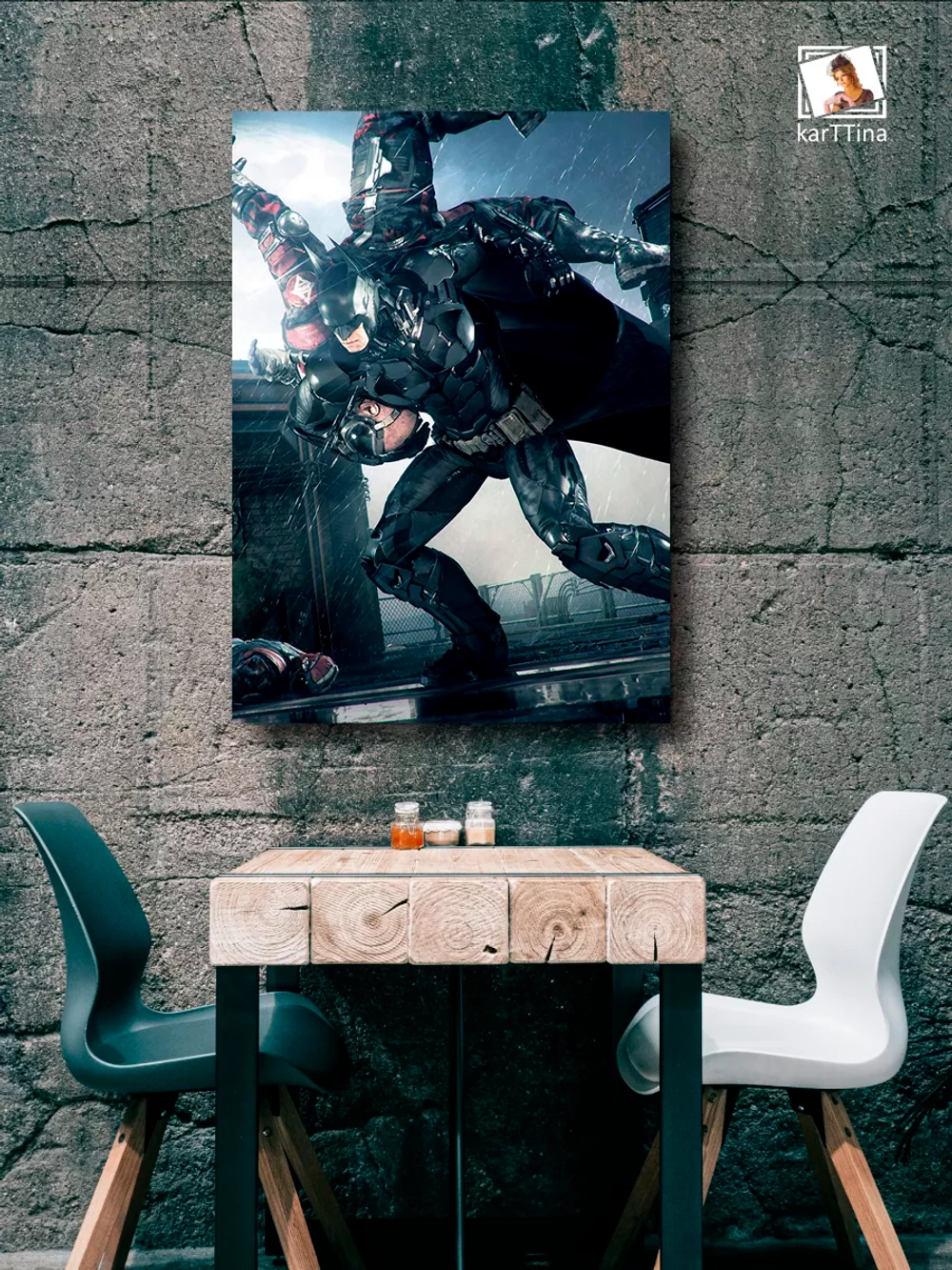Интерьерная картина "Batman: Arkham Knight", 50х70см 1шт.