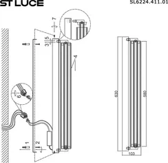 Настенный светильник Bamboo SL6224.411.01 ST Luce