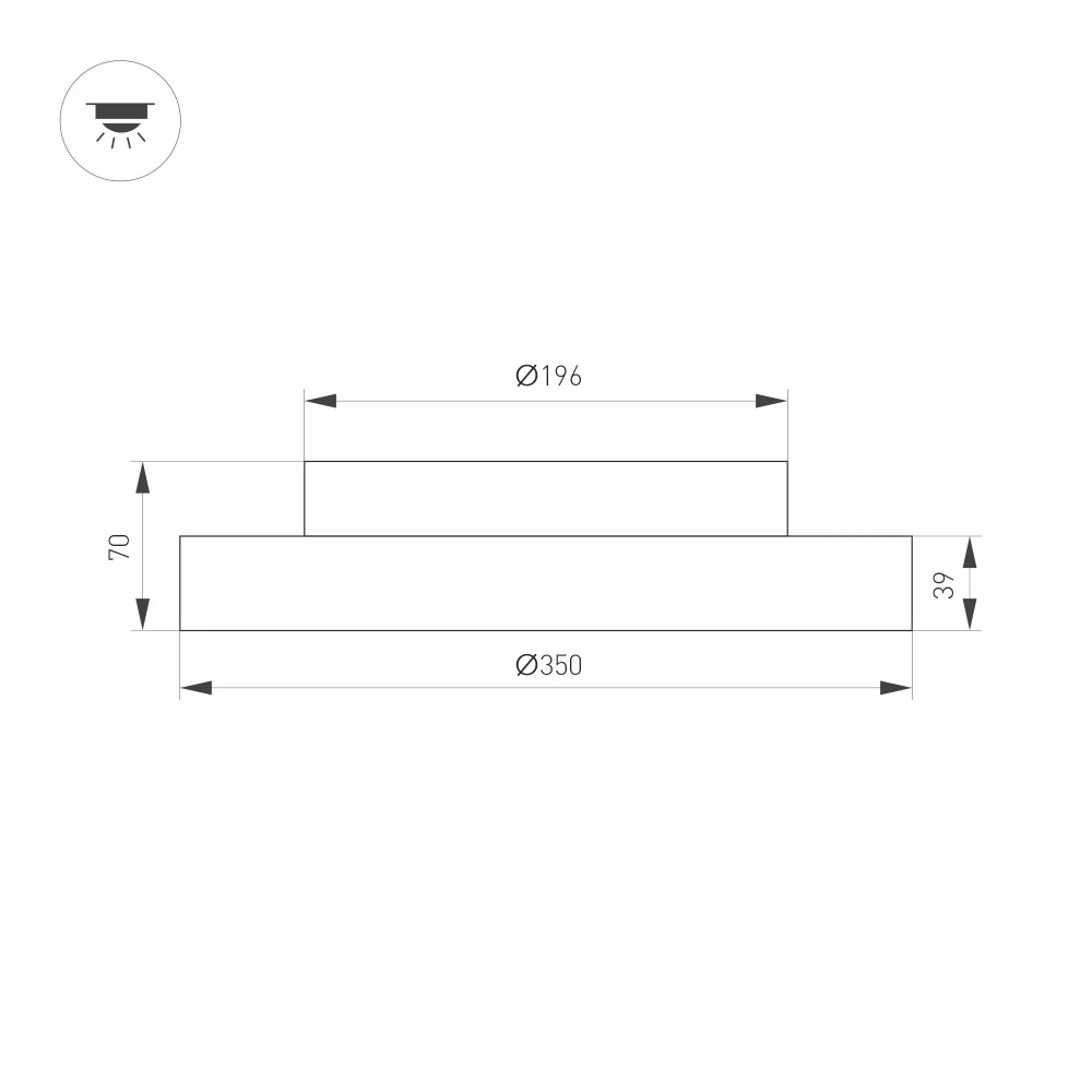 Светильник SP-ESTELY-R350-30W Warm3300-MIX (BK, 80 deg, 230V, TRIAC) (Arlight, IP20 Металл, 5 лет) 054794