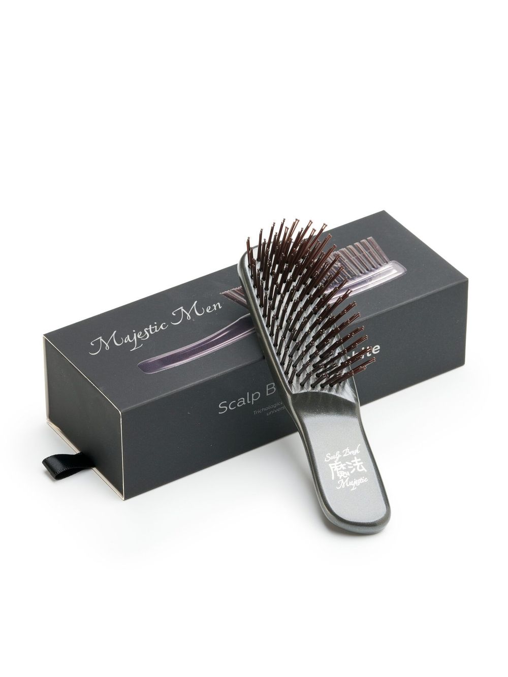 Расческа Majestic Scalp Brush графит (дорожная версия)