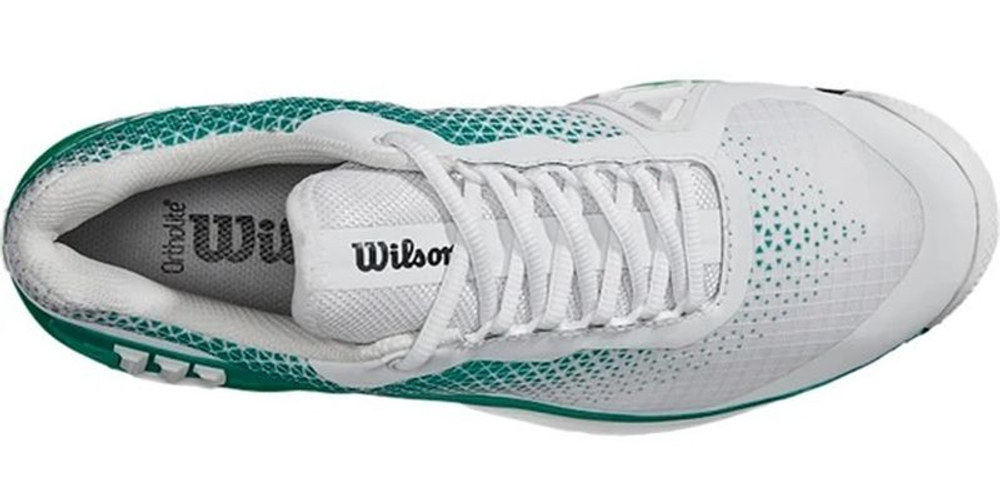 Мужские кроссовки теннисные Wilson Rush Pro 4.0 Clay - white/bosphorus/green
