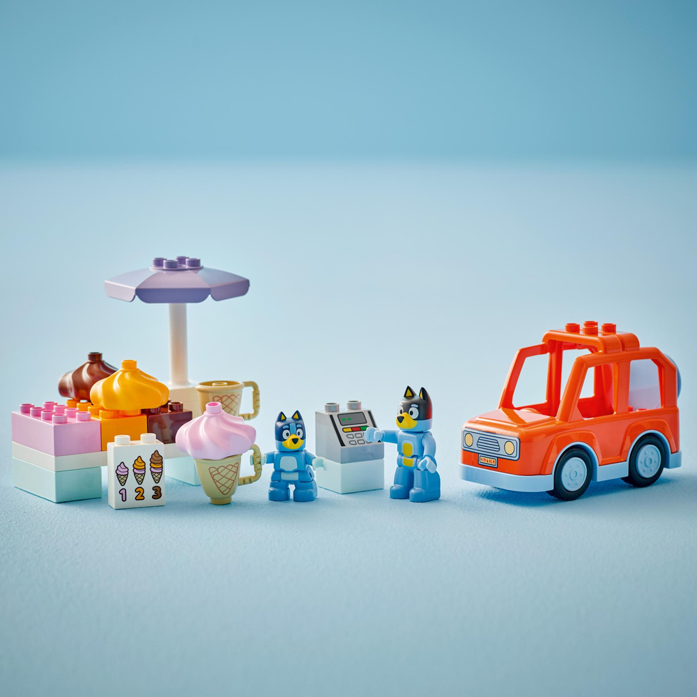Конструктор Лего Дупло Поездка за мороженым с Блуи 10458 | LEGO DUPLO Ice Cream Trip with Bluey | набор 22 детали 2+