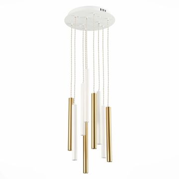 Подвесная светодиодная люстра 27W 4000K ST153.543.27 белый/латунь ST Luce