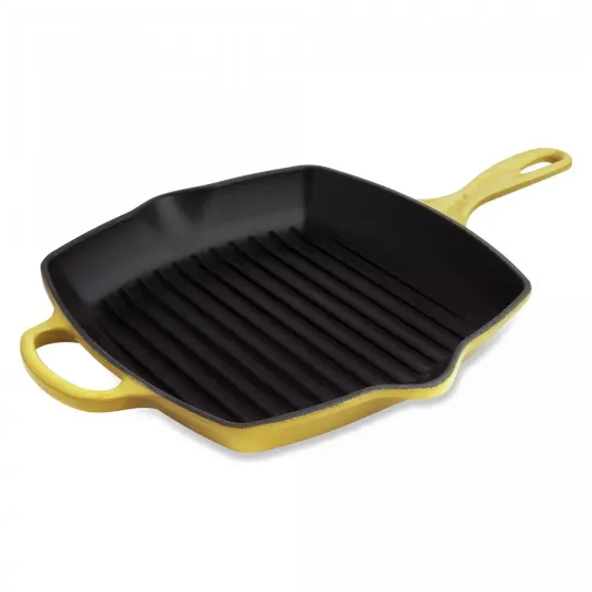 Чугунная сковорода-гриль Le Creuset, 26 см, Желтая
