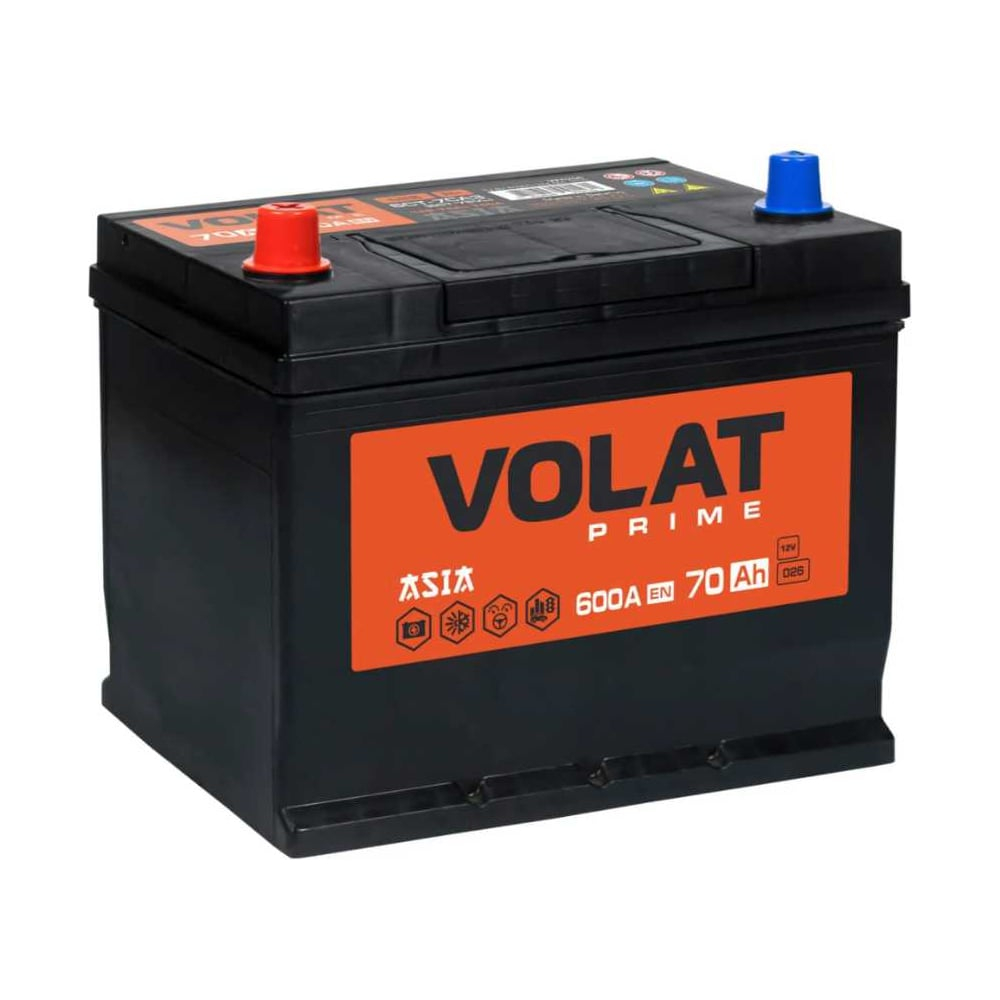 VOLAT Prime Asia 70Ah L+ (нижний борт)