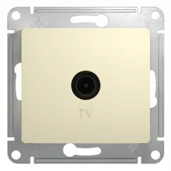 Розетка телевизионная оконечная 1 дБ Systeme Electric Glossa Бежевый GSL000291