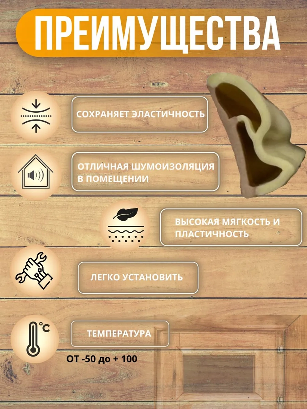 Уплотнитель для банных окон.