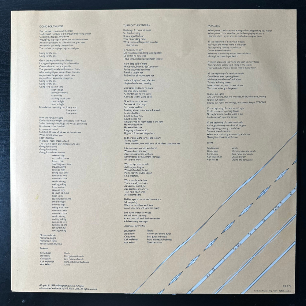 Yes ‎– Going For The One (Франция 1977г.)