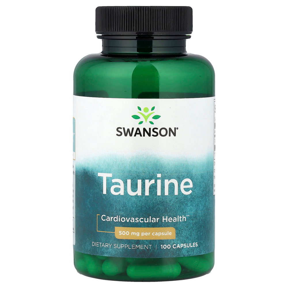 Swanson Vitamins, таурин, 500 мг, 100 капсул