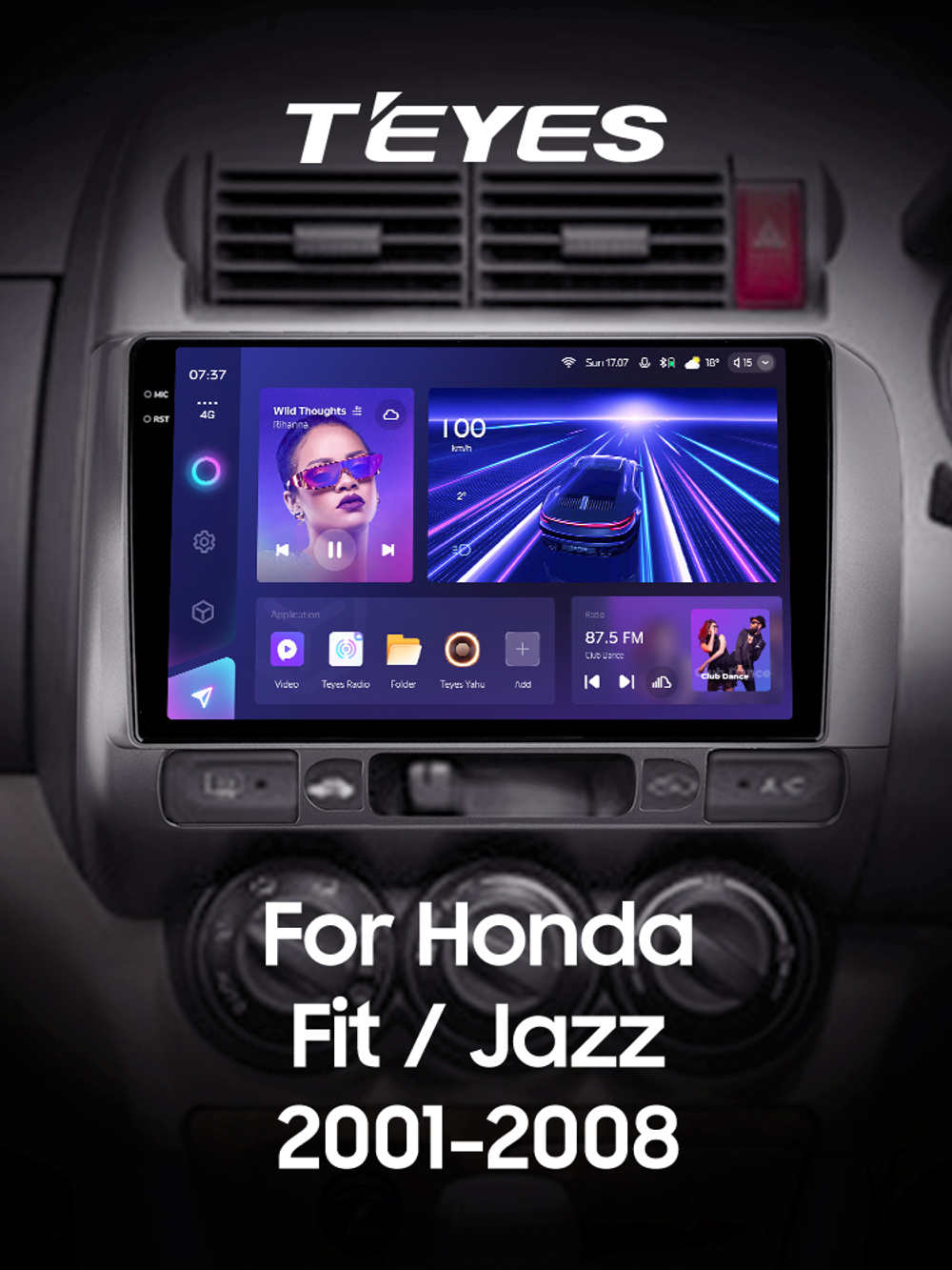 Teyes CC3 2K 9"для Honda Fit, Jazz 2001-2008 (прав)