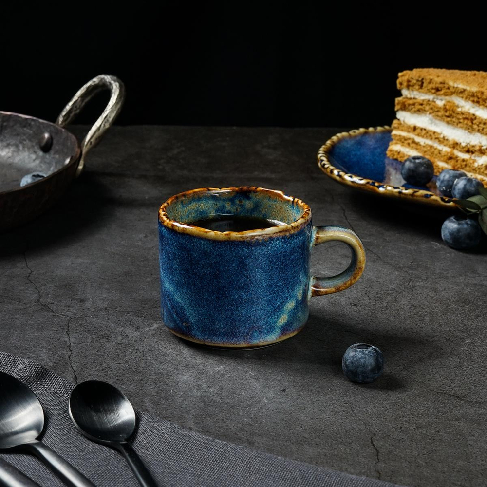 Чашка кофейная 100 мл,фарфор,серия "Aqua Blue" P.L.