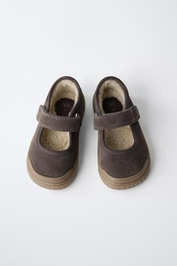 ZARA КОЖАНЫЕ BAREFOOT-КРОССОВКИ, ШОКОЛАДНЫЙ