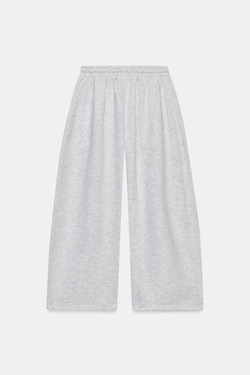 ZARA БРЮКИ ИЗ ФУТЕРА НА КУЛИСКЕ, СЕРЫЙ МЕЛАНЖ