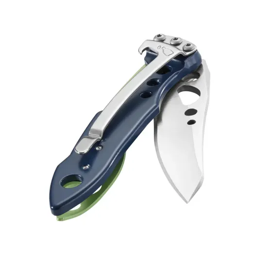 Складной нож Leatherman Мод. Skeletool KB VERDANT(2 инструментa) - клинок (420HC): 6,6см, фиксатор, клип (вес: 37г)