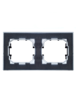BRITE Рамка 2-местная IP44 РУ-2-БрЧ-44 черный IEK