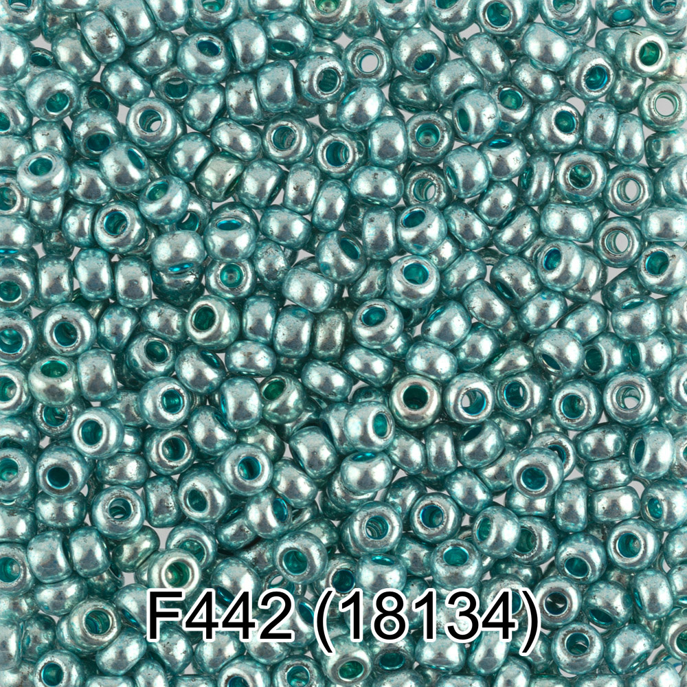 Бисер Чехия "GAMMA" круглый 6 10/0 2.3 мм F442 т.зеленый/металлик ( 18134 )