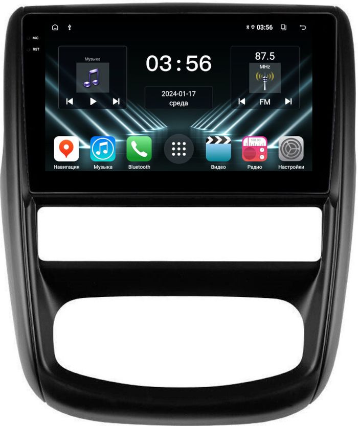 Магнитола для Nissan Terrano 2014-2022 (штатная КЗВ) - FarCar S280 монитор 9.5" IPS на Android 13, CarPlay