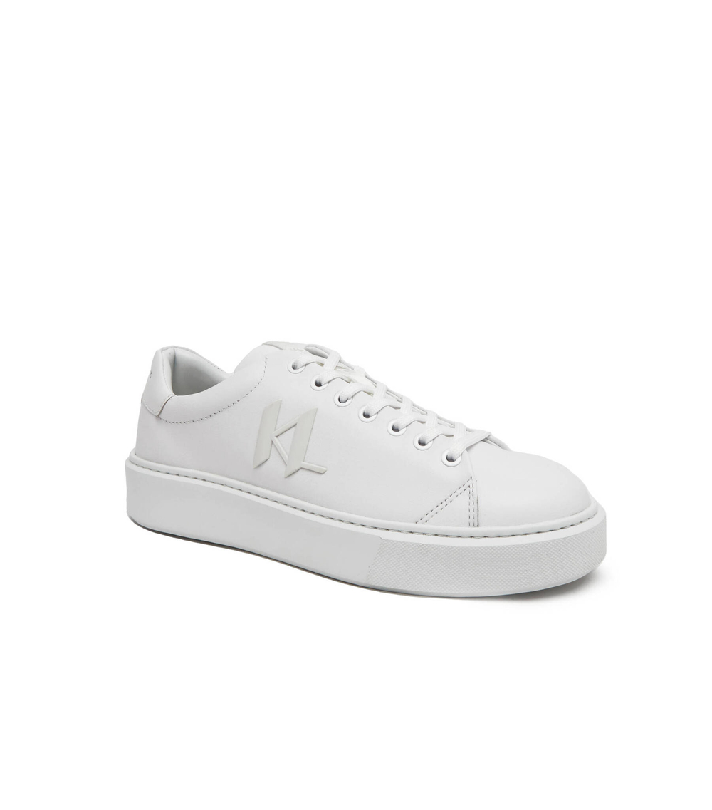 Кожаные кроссовки maxi kup monogram injekt lo Karl Lagerfeld - белый(KL52215)