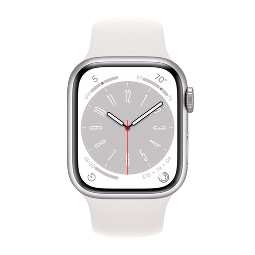 Умные часы Apple Watch Series 8 GPS, 41mm, Aluminium Case with Sport Band S/M, Silver (Серебристый)