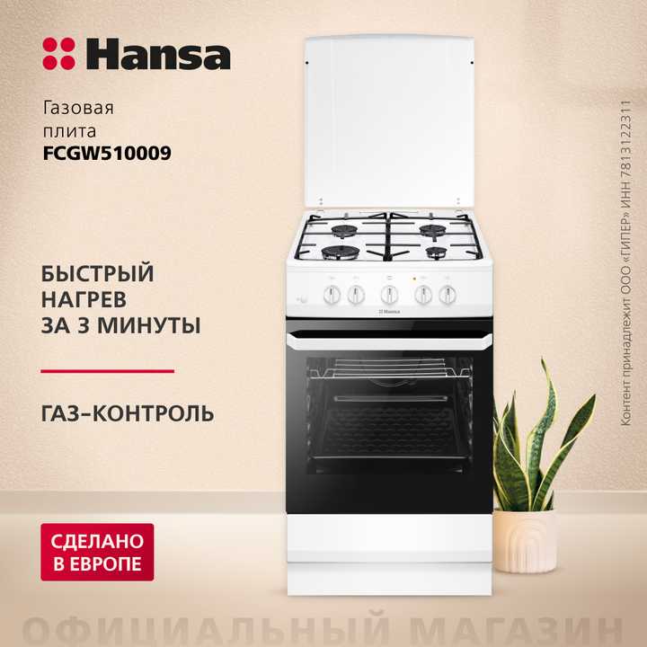 Газовая плита Hansa FCGW510009