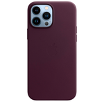 Кожаный чехол с поддержкой MagSafe Apple Leather Case для iPhone 13 Pro Max, Dark Cherry (Темная вишня)
