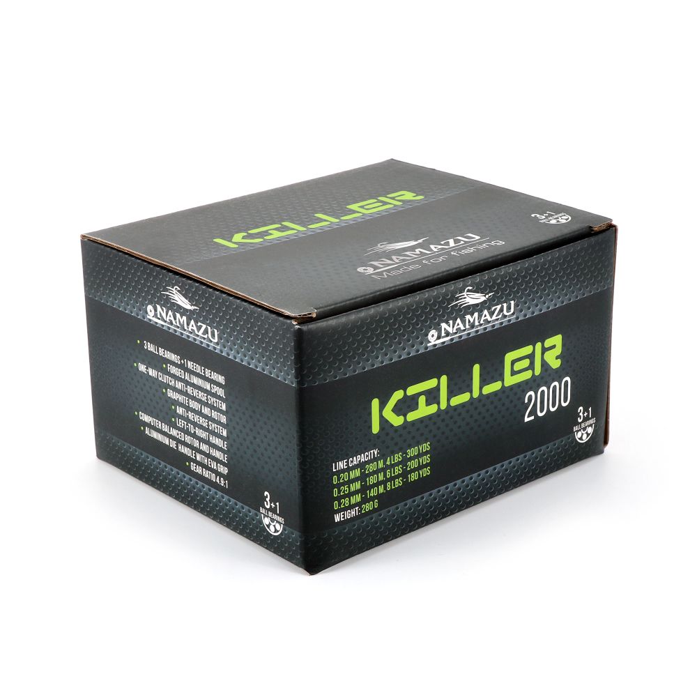Катушка безынерционная Namazu PRO Killer NEW KL3000, 3+1 подш., метал. шпуля/20/