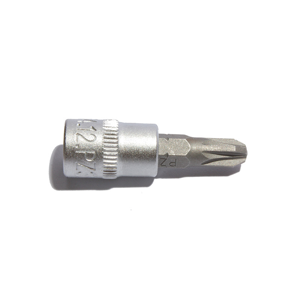 Торцевая головка короткая с битой 1/4" PZ3, СТАНКОИМПОРТ, CS-14.12.PZ3