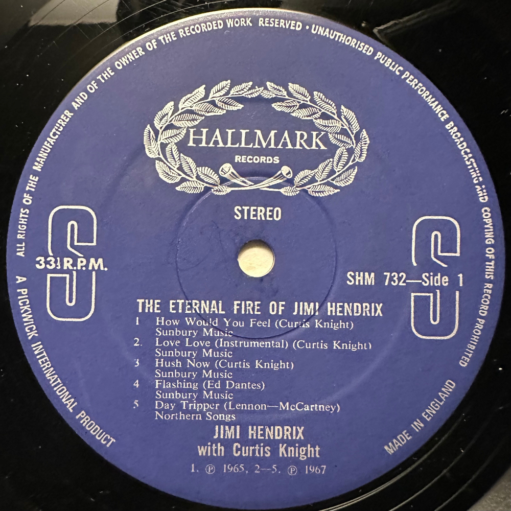 Jimi Hendrix With Curtis Knight - The Eternal Fire Of Jimi Hendrix (Англия 1971г.)