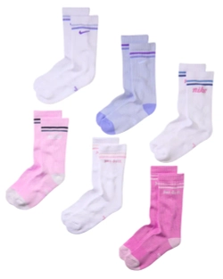 Теннисные носки Nike Kids Everyday Cushioned Crew 6P - multicolor