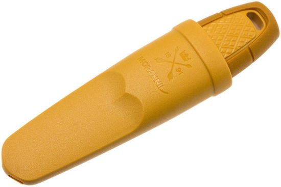 Нож Morakniv Eldris, нержавеющая сталь, цвет желтый, ножны, шнурок, огниво, 12632