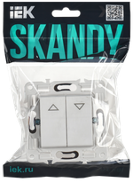 SKANDY Выключатель жалюзи 10А SK-V12W арктический белый IEK
