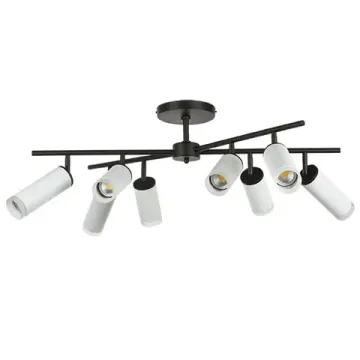 Люстра потолочная 8*GU10 LR7283648640 белый/черный Rullo Lightstar