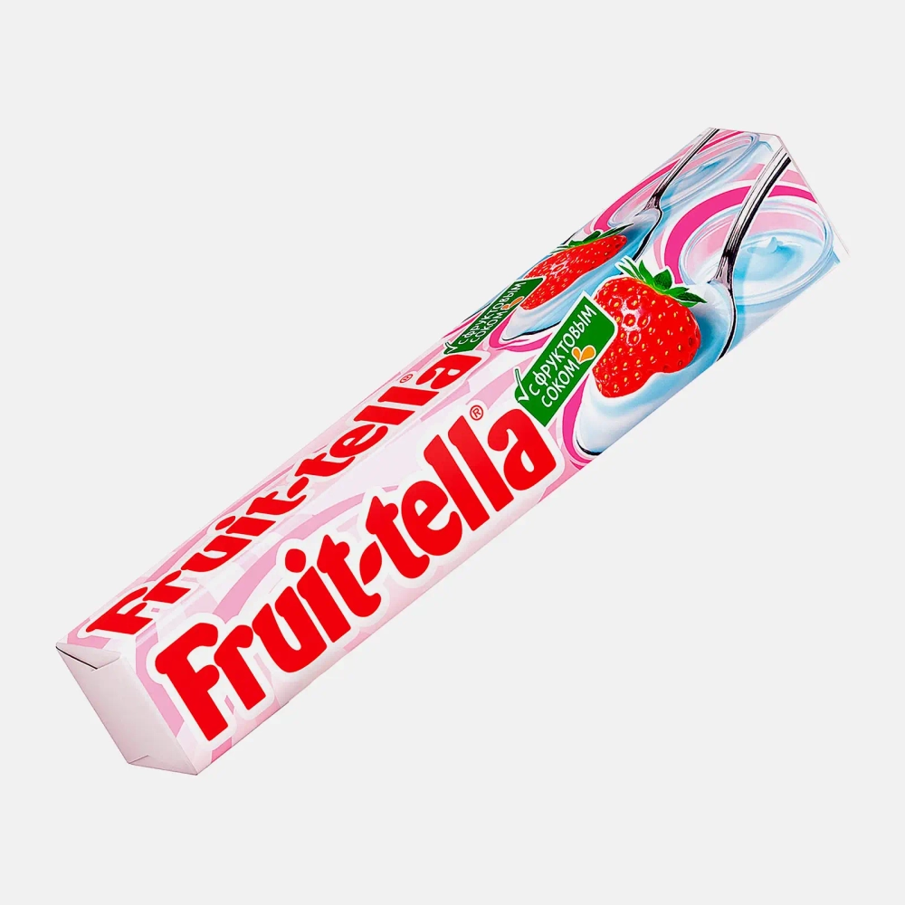 Жевательные конфеты со вкусом Клубничного йогурта Fruit-Tella 41г