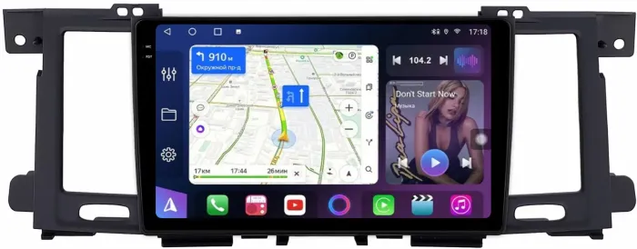 Магнитола для Nissan Patrol Y62, Infiniti QX56/QX80 2010-2017 (поддержка Bose, 360 и мониторов, рамка тип 1) - FarCar S500-TS10 монитор 9.5" 2K QLED на Android 14, Быстрая, CarPlay, 4G SIM-слот