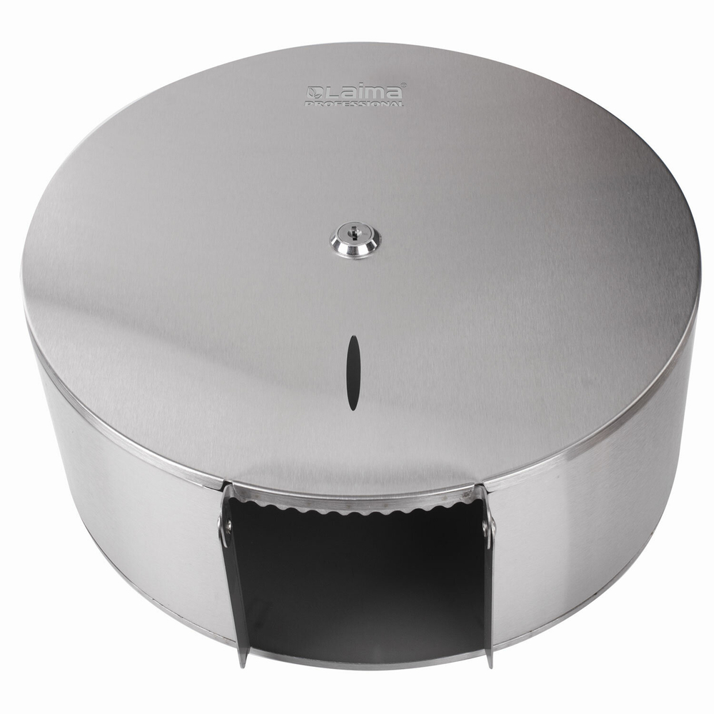 Диспенсер для туалетной бумаги LAIMA PROFESSIONAL INOX, (Система T1) БОЛЬШОЙ, нержавеющая сталь, матовый.