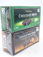 Ассорти шоколада Maitre Truffout c начинками (мята и соленая карамель) 400 г (2 пачки по 200 г), Австрия