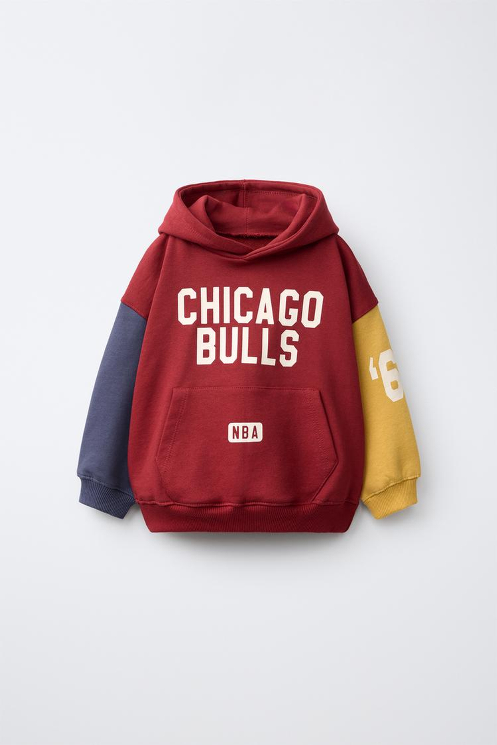 ZARA ХУДИ КОЛОРБЛОК NBA — CHICAGO BULLS, КРАСНОВАТЫЙ