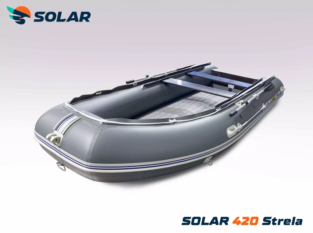 Лодка надувная моторная solar-420 strela jet tunnel