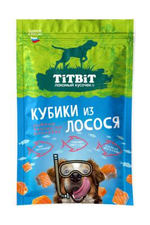 TITBIT Кубики из лосося для собак 0,08 кг