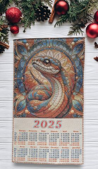 Календарь из гобелена на 2025 год Мудрость 38х67