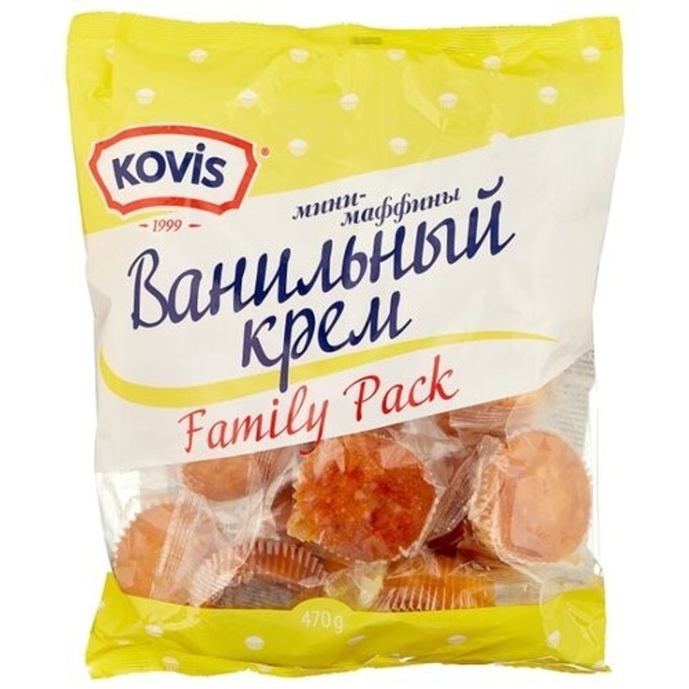 Мини-Маффины KOVIS с Ванильным Кремом 470 гр