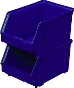 Ящик сплошной 250×148×130 мм, объем 4.81 л., арт.: 7967, синий, код: 01705