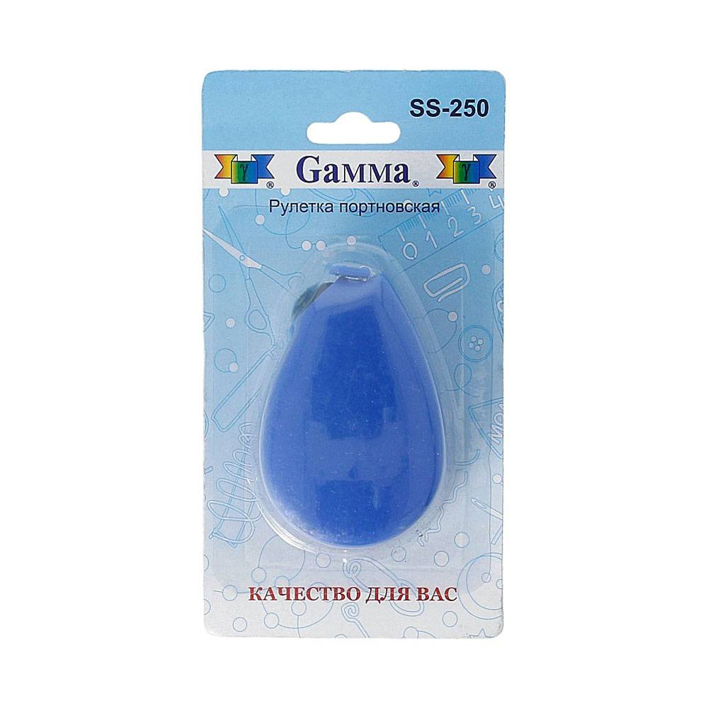 Рулетка "Gamma" пластик SS-250 150см х 1,2см в блистере